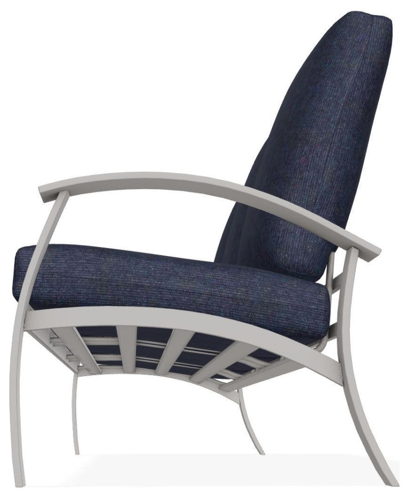 Belle Isle Cushion 3-Seat Outdoor Sofa, Indigo/Warm Gray