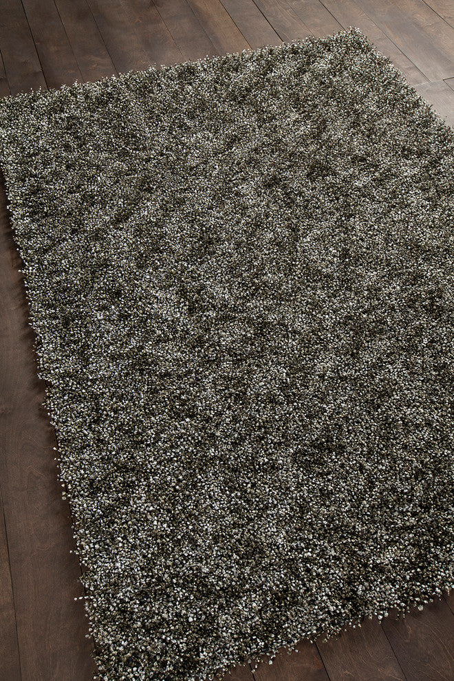 Blossom Contemporary Area Rug, Charcoal, 7'x10'