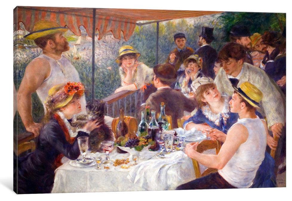 "The Luncheon of the Boating Party 1881" by Pierre-Auguste Renoir, 26x18x1.5"