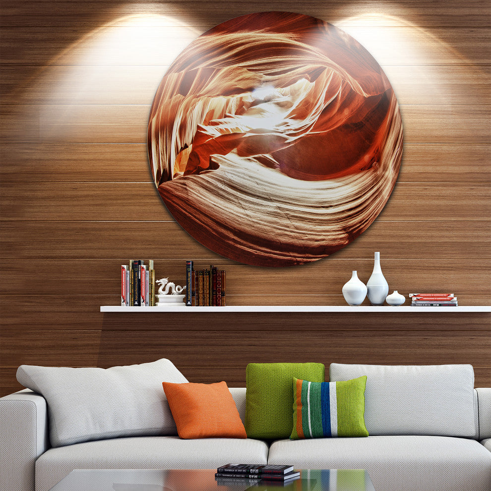 Antelope Canyon Arch, Landscape Photo Round Wall Art, 11"