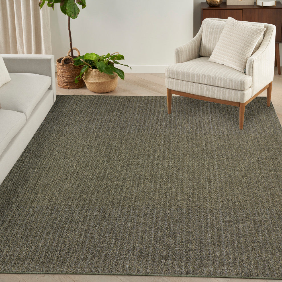 Nourison Tulum 10' x 14' Olive Outdoor Rug