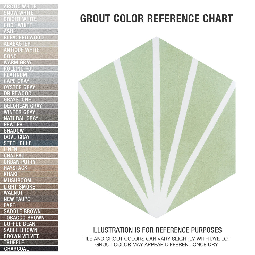 Horizon Dusk Hex Verde Porcelain Floor and Wall Tile