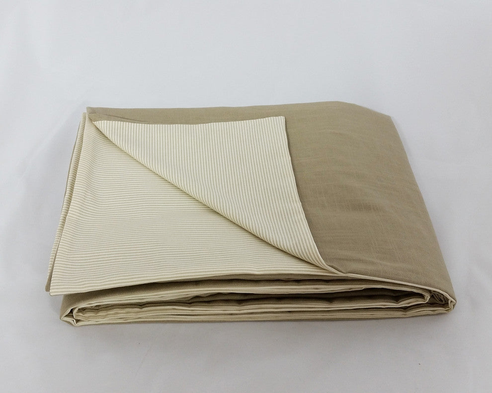 Duvet in Ireland-Putty With Back in Anselstripe-Dove, Cal King