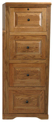 Eagle Furniture Oak Ridge 4-Drawer File Cabinet, Lite Oak