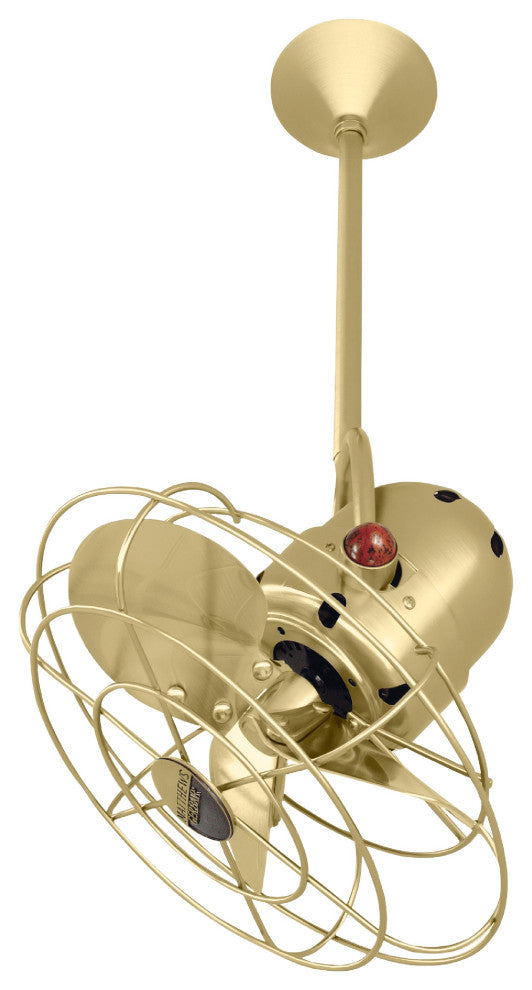 Bianca Direcional 13" Directional Ceiling Fan, Brushed Brass