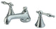 Widespread Bathroom Faucet, Brass Pop-Up, Polished Chrome