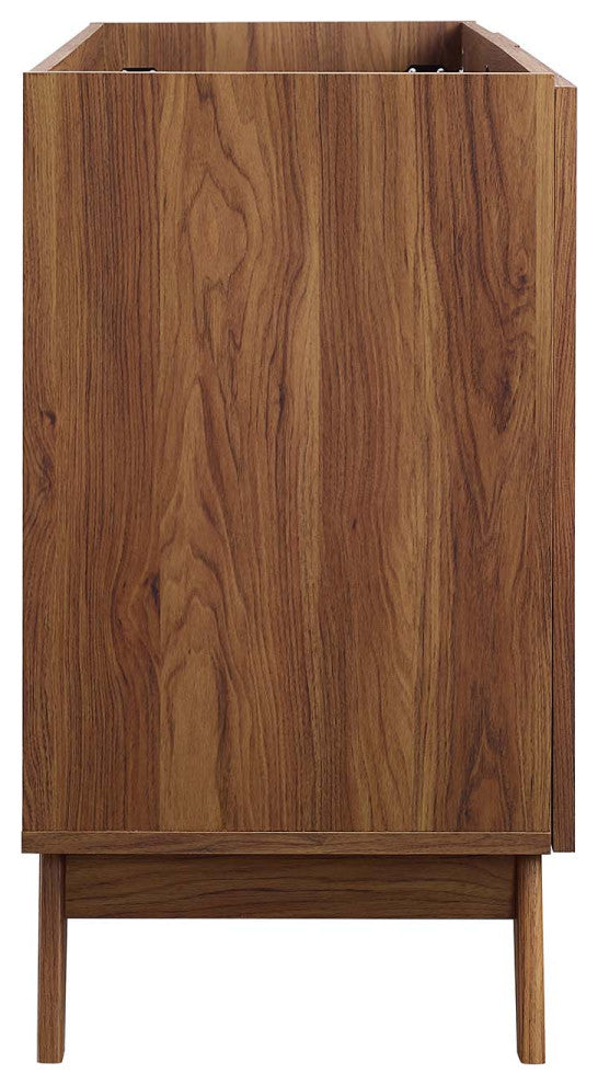 48" Single or Double Sink Compatible Bathroom Vanity Cabinet - Walnut