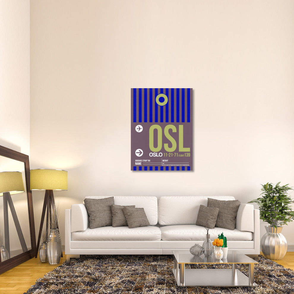 "OSL Oslo Luggage Tag 2" Fine Art Print