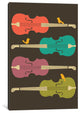 "Birds On A Cello String" Print by Jazzberry Blue, 26"x18"x1.5", 1-Piece
