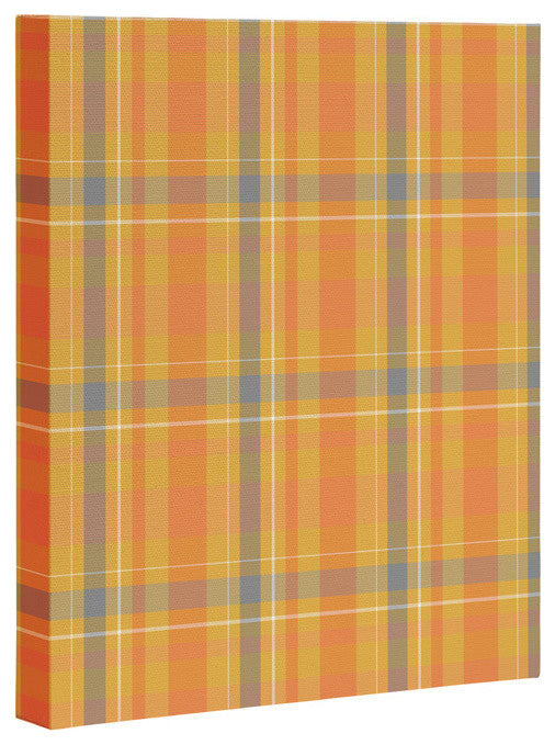Allyson Johnson Fall Time Plaid Art Canvas, 24"x30"