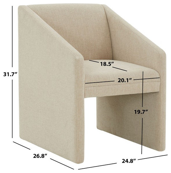 Safavieh Couture Liandra Upholstered Armchair, Beige
