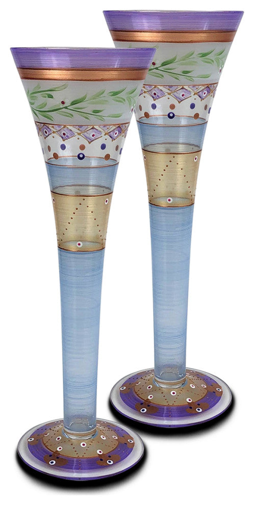 Mosaic Garland Hollow Flute, Set of 2