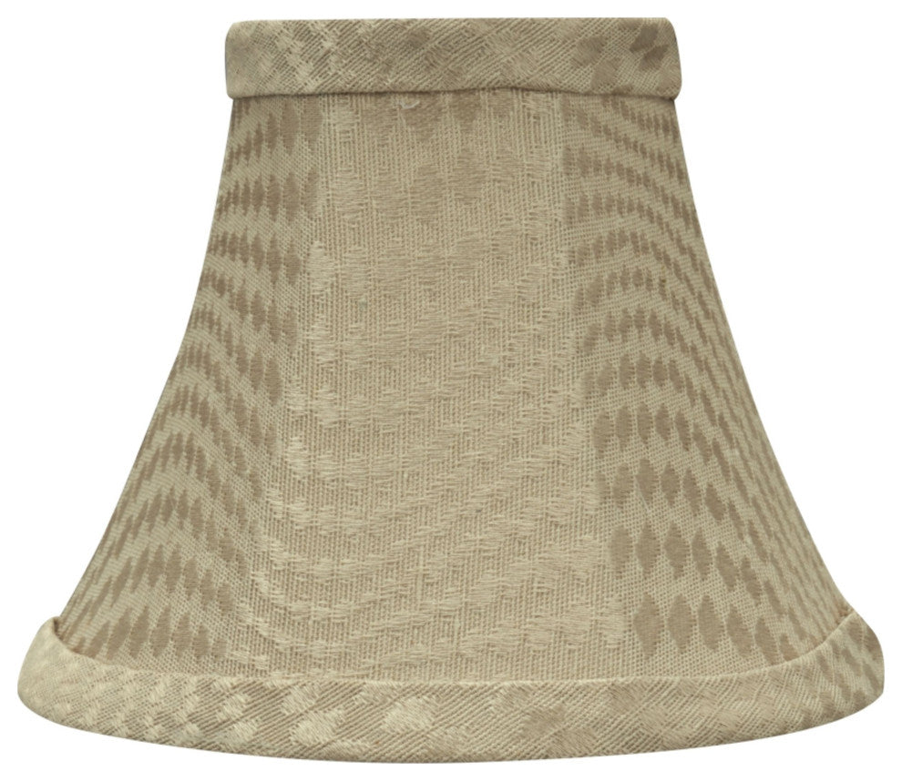 30060-6 Small Bell  Chandelier Clip On Lamp Shade Dark Beige 3"x6"x5"