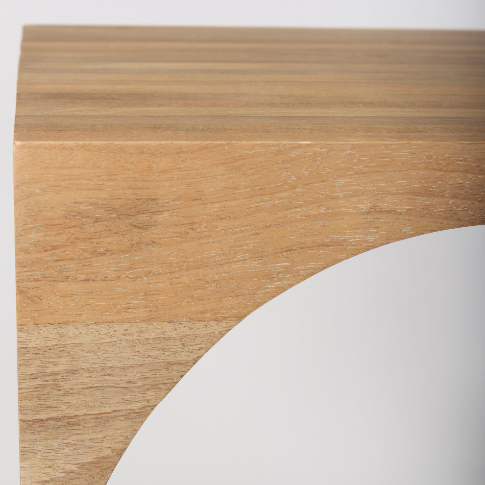 Chloe Light Brown Solid Wood Nesting Tables (Set of 2)