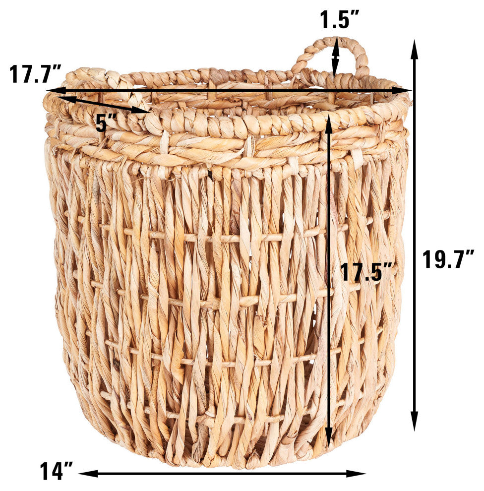 Tall Wicker Floor Basket