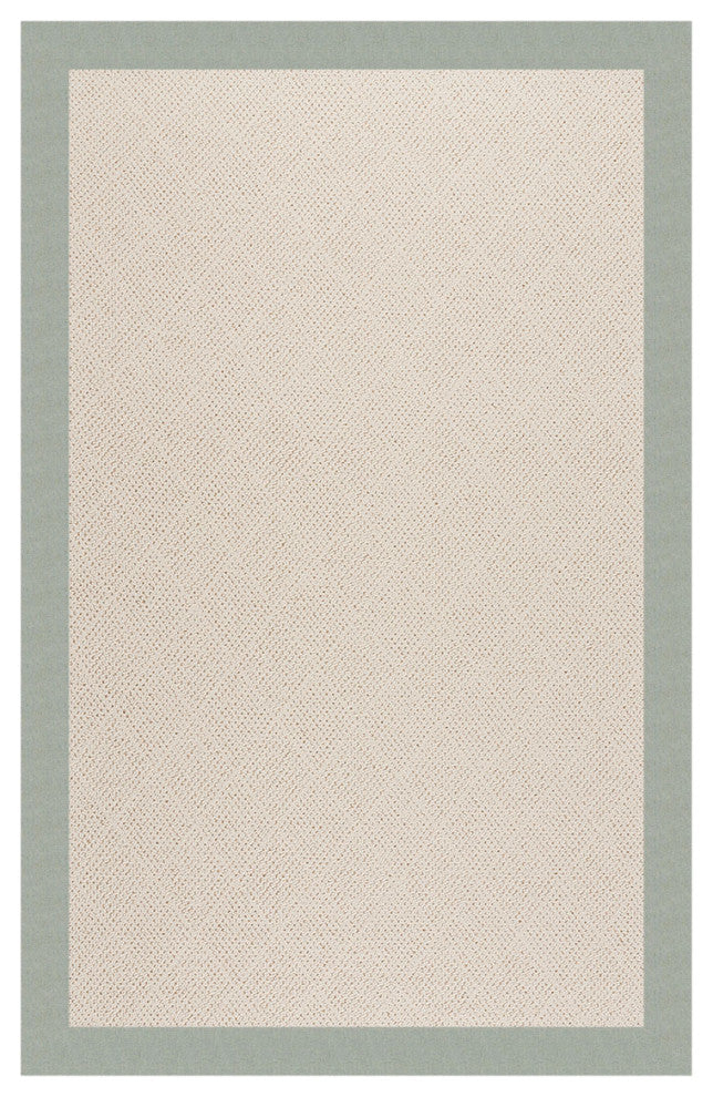 Zoe-White Wicker Machine Tufted Rectangle Rug, Marine Blue, 8'x10'