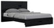 HomeRoots 79" X 80" X 43" 4pc Eastern King Modern Black High Gloss Bedroom Set
