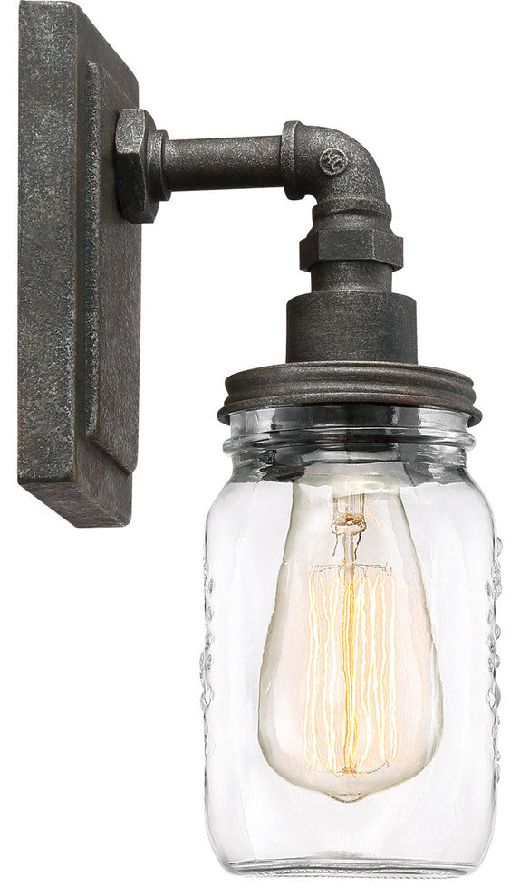 Quoizel SQR8701RK One Light Bath Fixture Squire Rustic Black