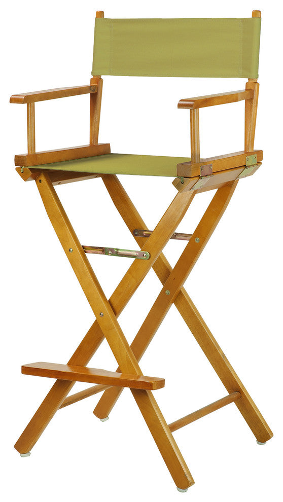 030" Director's Chair Honey Oak Frame- Olive Canvas