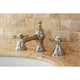 Kingston Brass Widespread Bathroom Faucet With Brass Pop-Up, Polished Nickel