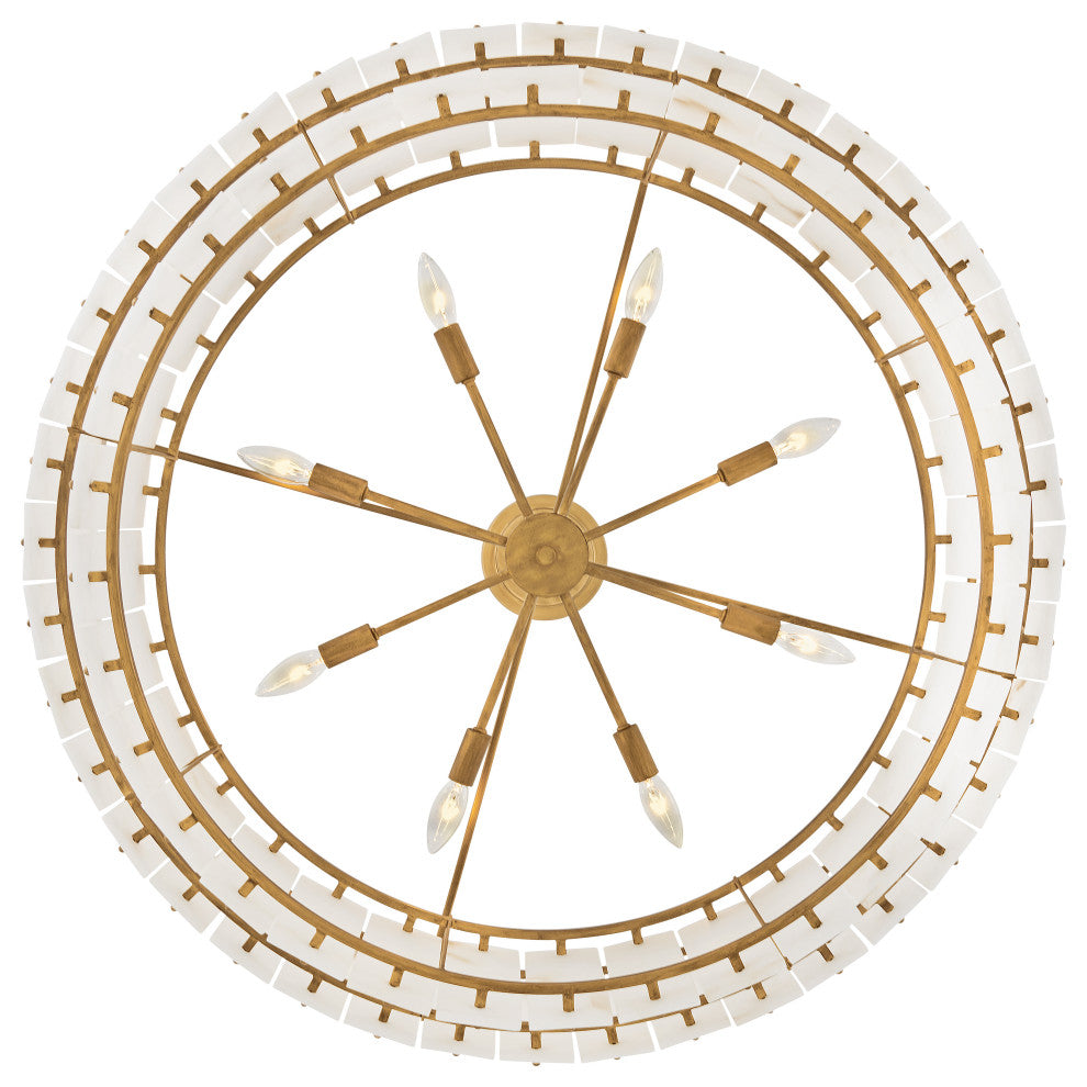 Fredrick Ramond Simone Medium Drum Chandelier, Burnished Gold