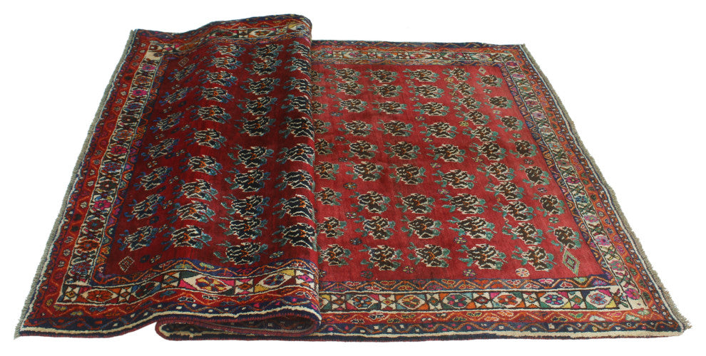 Fine Vintage Distressed Harsalla Red Rug