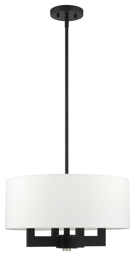Livex Lighting Cresthaven 4 Light Black Chandelier