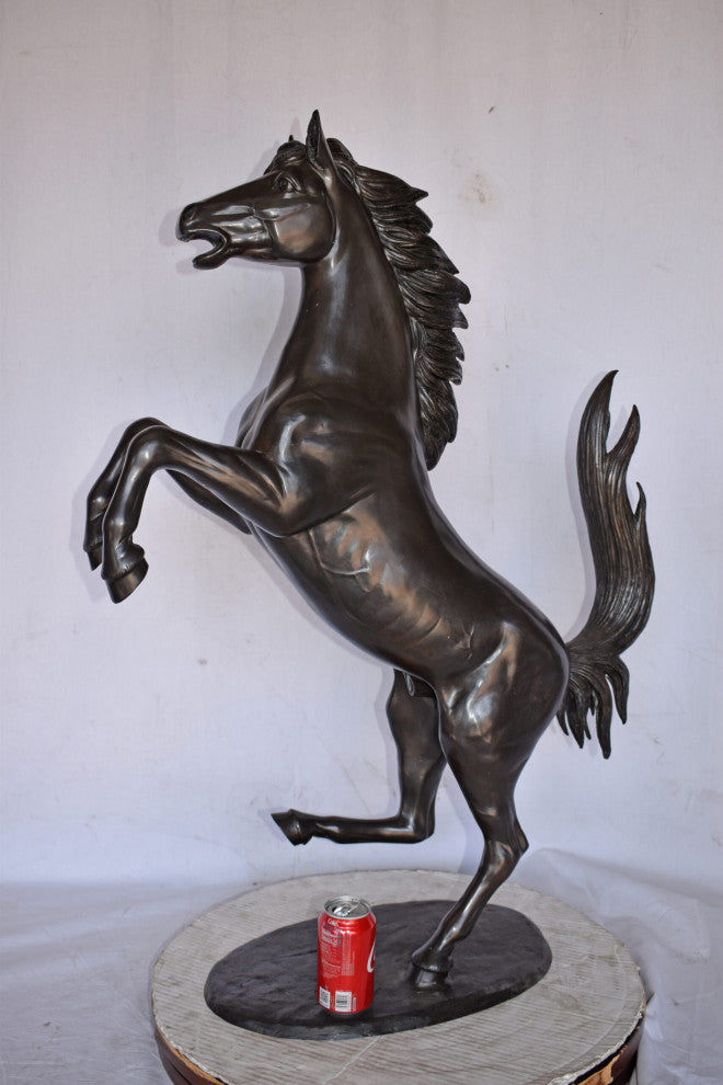 Ferrari Horse Bronze Statue Medium - Size: 28"L x 11"W x 40"H.