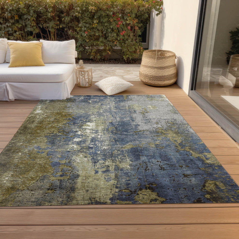Machine Washable Indoor/Outdoor Chantille ACN1870 Khaki 2'6" x 3'10" Rug