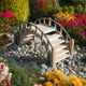 SamsGazebos Fairy Tale Wood Garden Bridge With Picket Railings, Unfinished