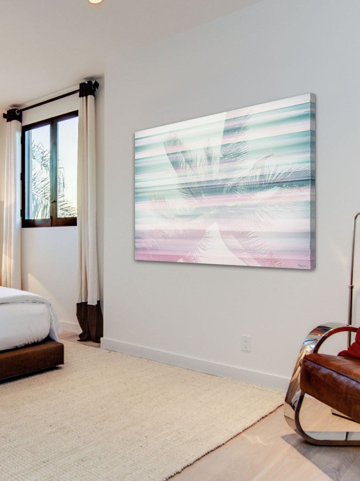 "Palm Leaves" Print on Canvas, 24"x16"