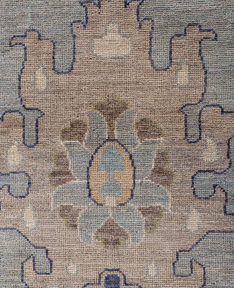Oushak One-of-a-Kind Hand-Knotted Area Rug Light Gray, 10'0" x 13'8"