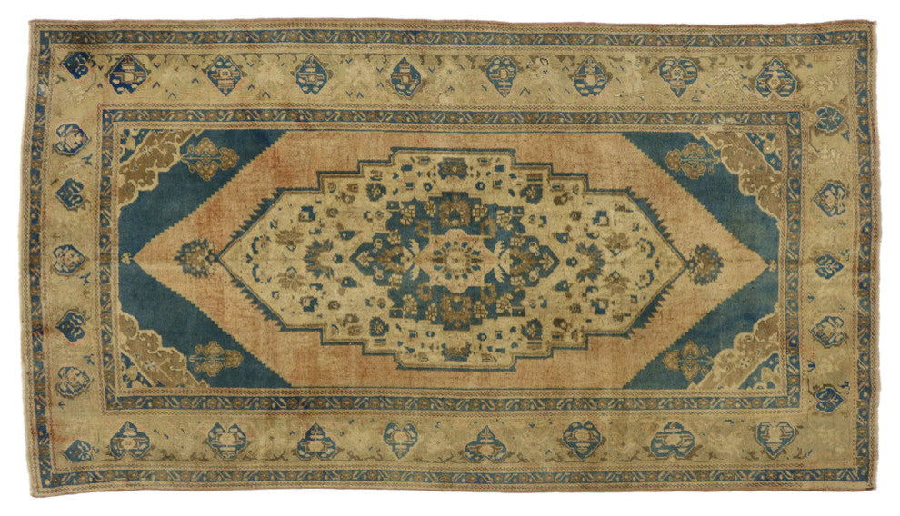 Vintage Turkish Oushak Rug, 05'04 X 09'07