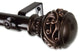 Claudia 1" Curtain Rod, Bronze, 28"-48"