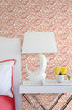 Paisley Wallpaper, Raspberry and Orange, Bolt