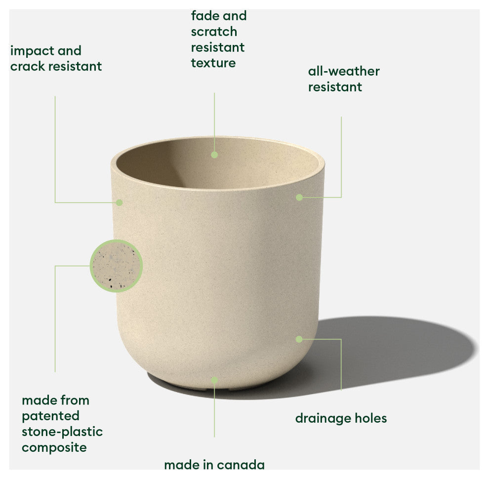 Pure Series Kona Planter, Sand, 10", 1 Pack