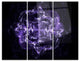 "Fractal Purple Flower Explosion" Metal Wall Art, 3 Panels, 36"x28"