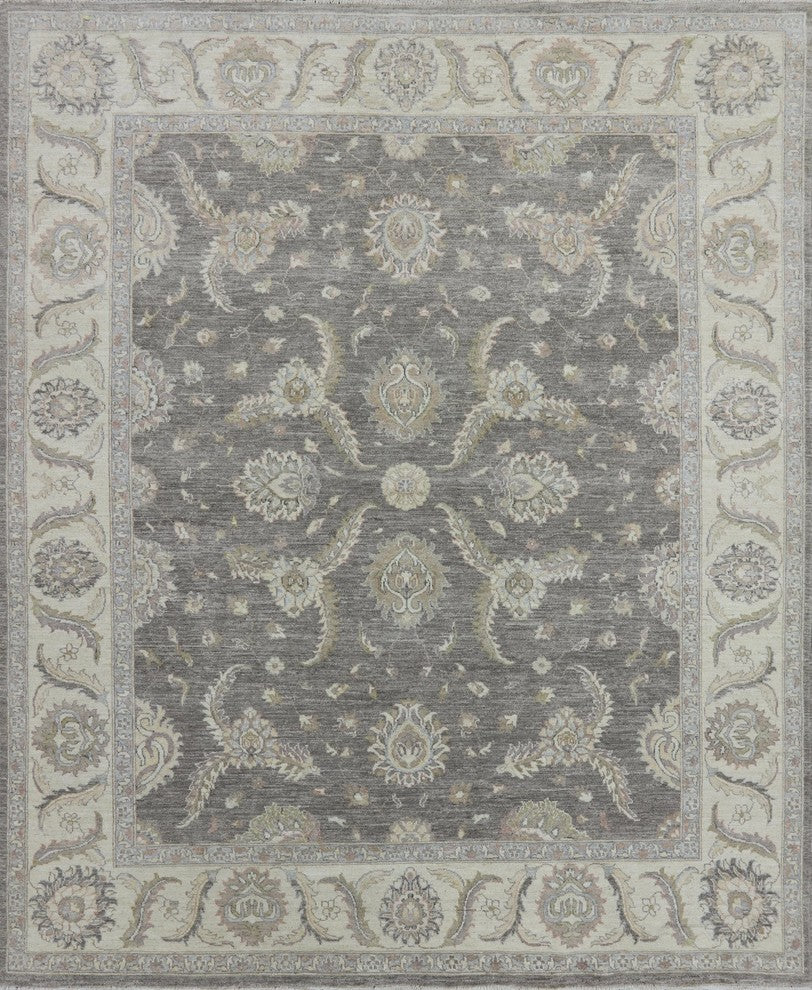 Hand Knotted Floral Peshawar Area Rug 8'x10', MC526