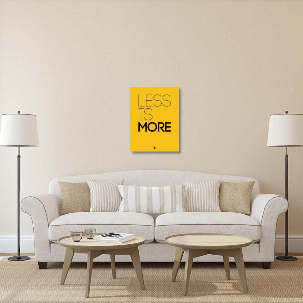 "Less Is More Poster Yellow" Fine Art Print