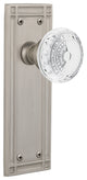 Mission Plate Double Dummy Crystal Meadows Knob, Satin Nickel, MISCME