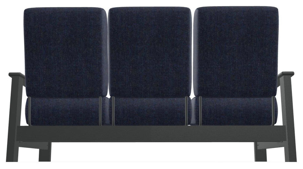Leeward Deep Seat 3-Seat Outdoor Sofa, Indigo/Graphite
