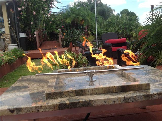 50" 3-Piece Trough Burner and Complete Basic Propane Fire Pit Kit