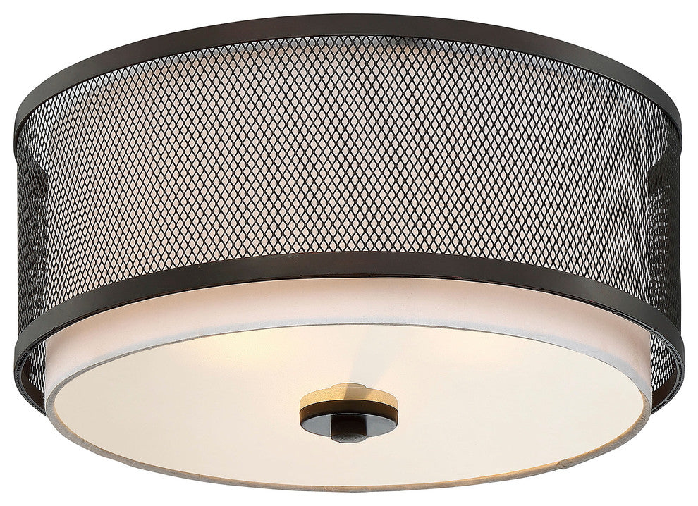 3-Light Flush Mount, Oil Rubbed Bronze