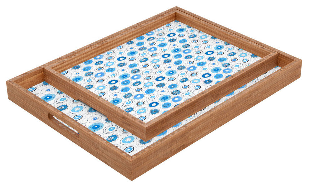 Deny Designs Cori Dantini Middy Polka Blue Rectangular Tray