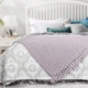 Space Yarn Knitted Throw, Lilac, 50" X 60"
