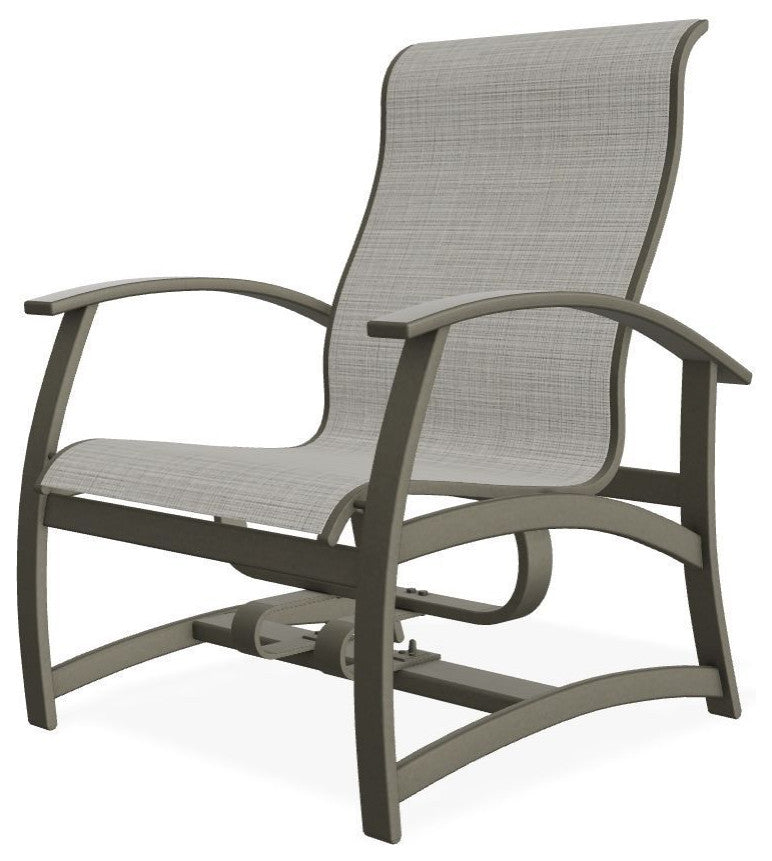 Belle Isle Sling Outdoor Hidden Motion Lounge Chair, Deacon/Storm