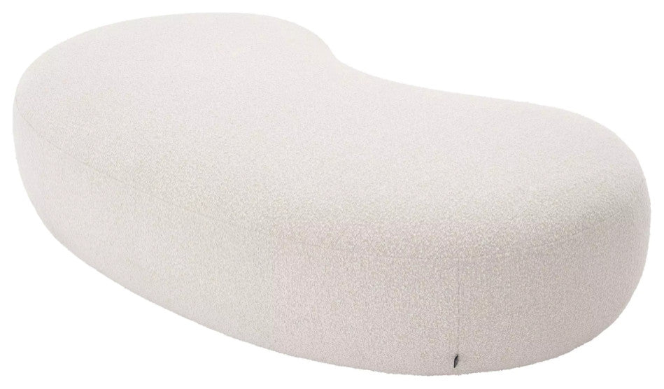 Boucle Cream Curve Bench | Eichholtz Bjorn