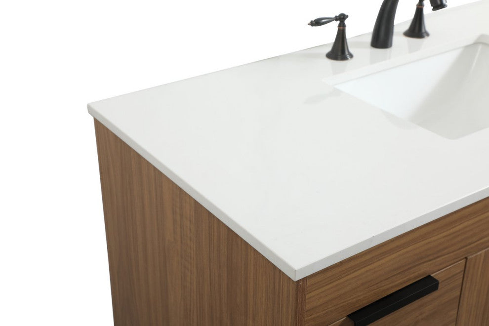 Home Living 22" Modern Walnut Brown-Light Bathroom Vanity