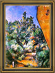 Paul Cezanne Bibemus - the Red Rock - 16" x 24" Framed Premium Canvas Print