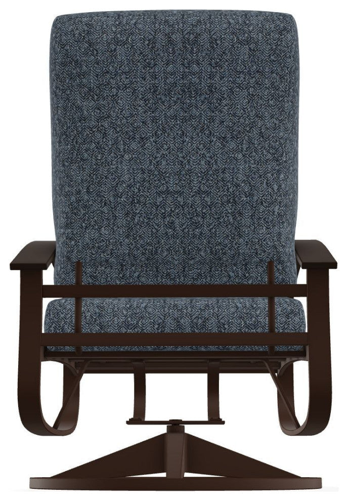 Belle Isle Cushion Outdoor Swivel Rocker, Restore Indigo/Kona
